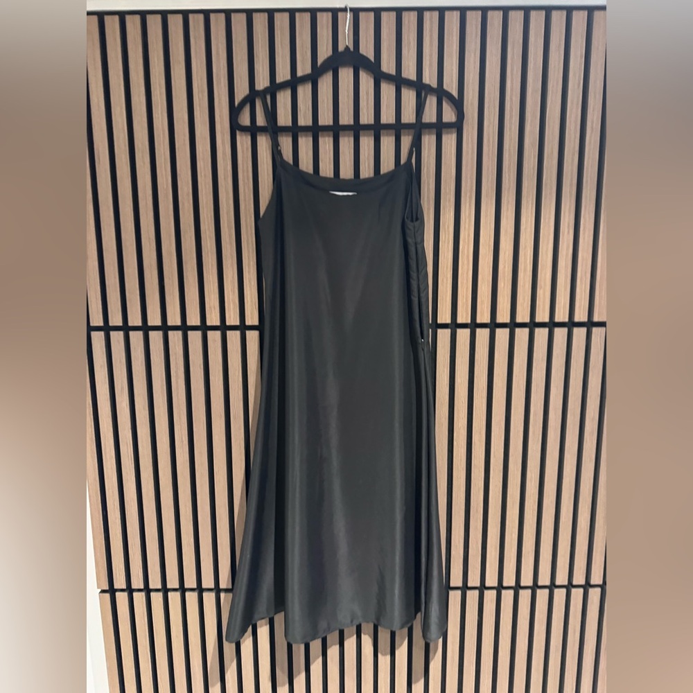 OAK + FORT Black Maxi Slip Dress